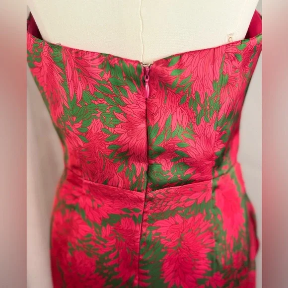 NWT GIGIIS Strapless Floral Gown – Pink/Green – Size S - Picture 7 of 12